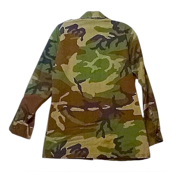 BDU Woodland Jacket Fatigue Hunting Pleated Utility Pockets Reinforced Elbow Sm - Picture 4 of 8